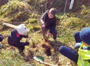 Kinder pflanzen Bäume