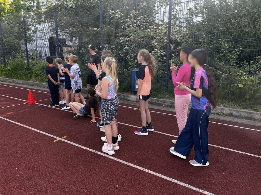 Vor dem 800m-Lauf.